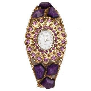 Ceas de Damă DiLeo Garda Queen din Aliaj, culoare Auriu și Violet - Galeria de Bijuterii