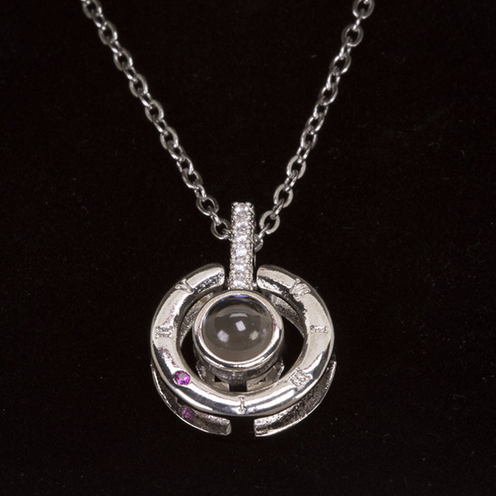 Cutie de bijuterii Roz Etern cu Colier "Te iubesc"