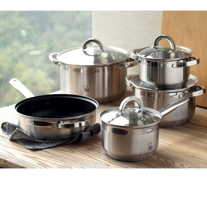 Set de 12 Vase de Gătit din oțel inoxidabil Renberg Alexander, argintiu