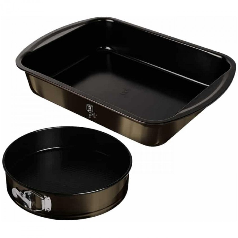Set de 2 forme de copt, negru lucios