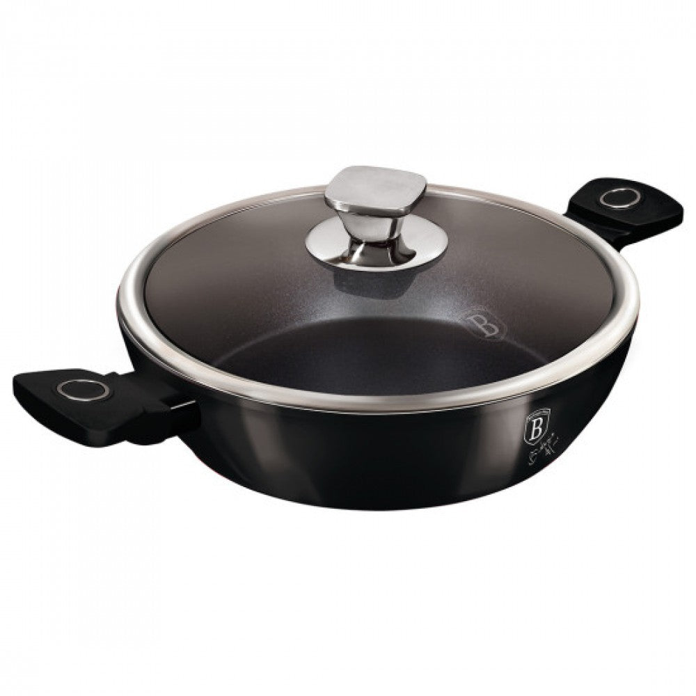 Vas puțin adânc cu capac, 28 cm, negru Colecția Vantage