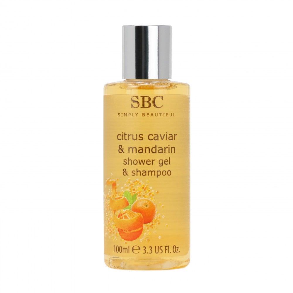 Gel de Duș & Șampon Energizant cu Caviar de Citrice și Mandarine, 100 ml - Galeria de Bijuterii