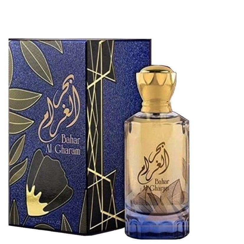 100 ml Eau de Perfume Bahar Al Gharam cu Arome Lemnoase Vanilat-Picante și Mosc pentru Bărbați - Galeria de Bijuterii