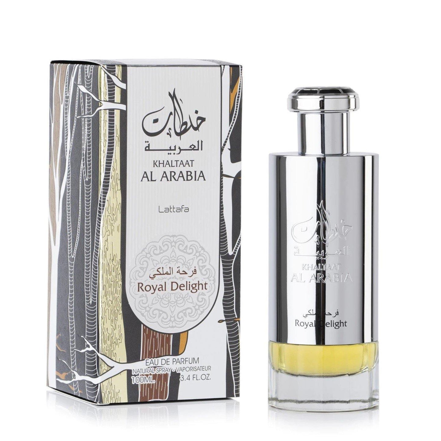 100 ml Eau de Perfume Khalaat Arbia Silver cu Arome Lemnos-Fructate pentru Femei - Galeria de Bijuterii