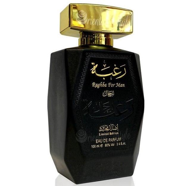 100ml Eau de Perfume Raghba Intense cu Arome Orientale, Dulci și Lemnnoase pentru Bărbați - Galeria de Bijuterii