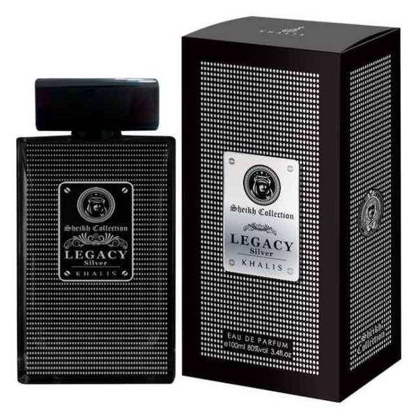 100 ml Eau de Perfume LEGACY SILVER cu Arome Fructate și Piele pentru Bărbați
