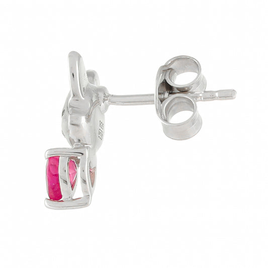 Cercei din Argint 925 ( 2.58 grame ) cu Rubin Thailandez 0.74 Carate