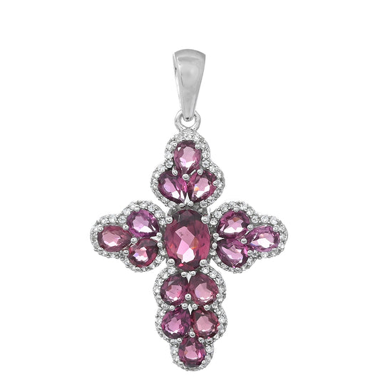 Pandantiv din Argint 925 ( 2.5 grame ) cu Granat Rodolit 4.98 Carate