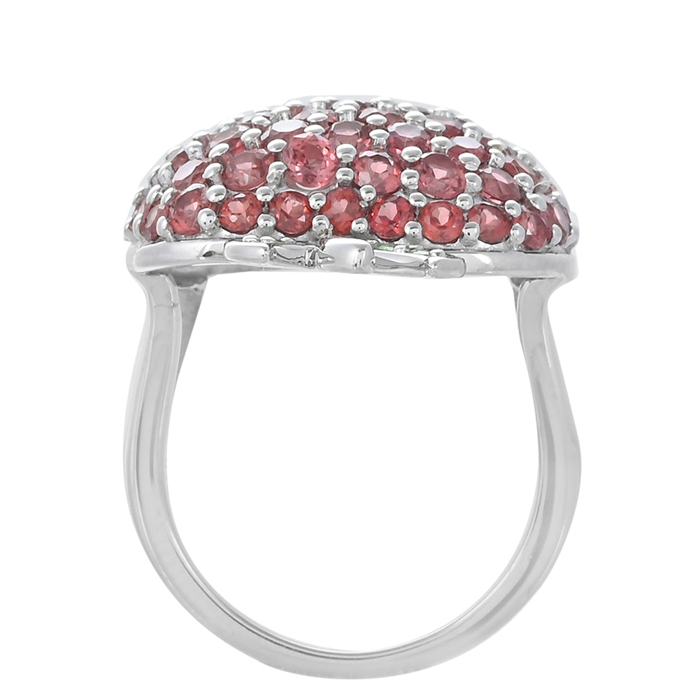 Inel din Argint 925 ( 6.04 grame ) cu Granat Rodolit și Granat Tsavorit 5.28 Carate