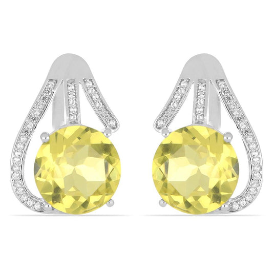 Cercei din Argint cu Diaspor și Topaz Alb - Galeria de Bijuterii