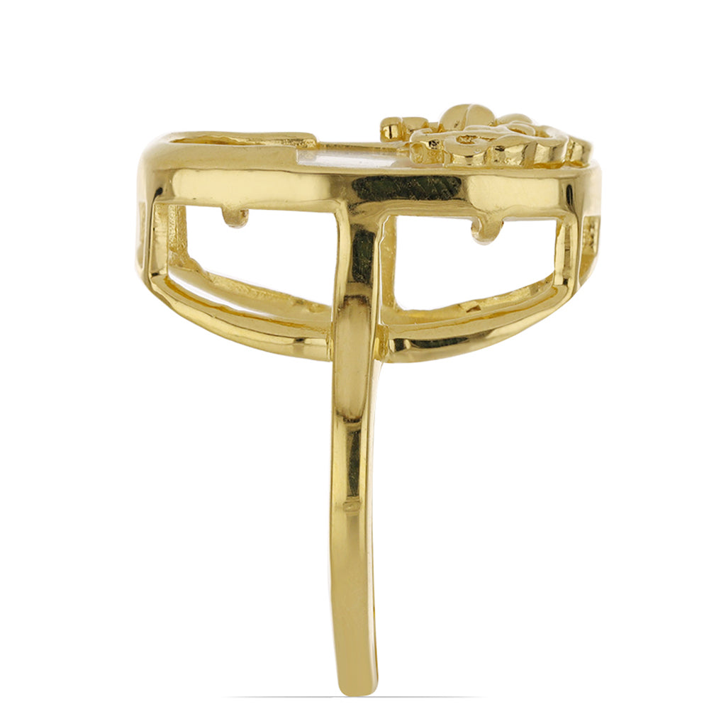 Inel din Argint 925 Placat cu Aur ( 4 grame ) cu Sidef 6.67 Carate