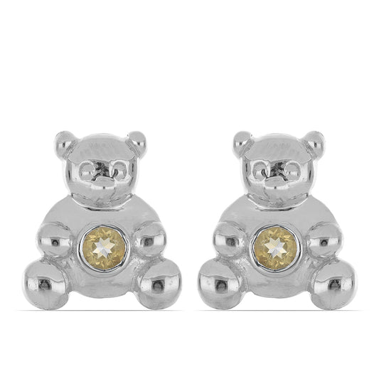 Cercei din Argint 925 ( 3.87 grame ) cu Citrin Ural 0.27 Carate