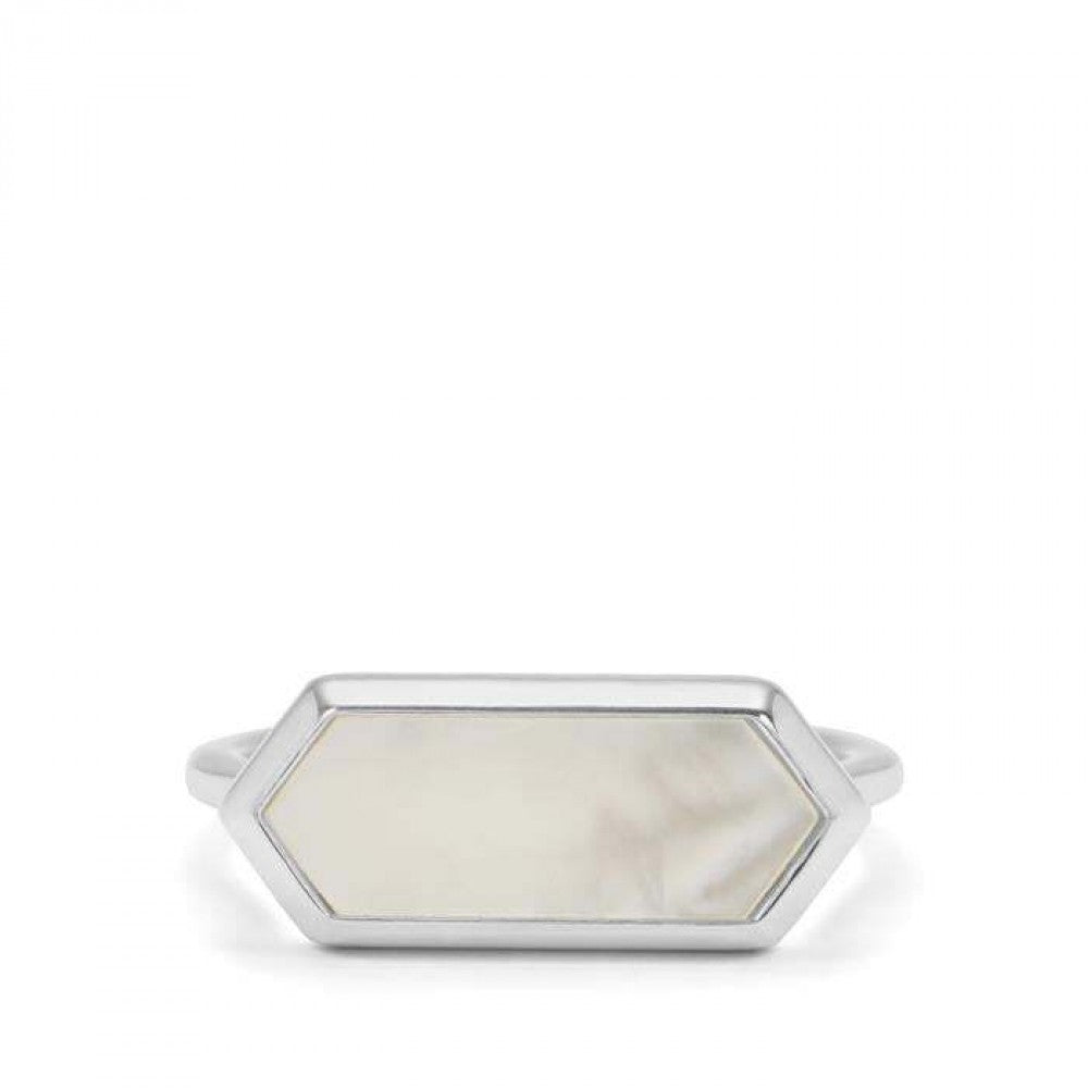 Inel din Argint 925 Placat cu Aur ( 2.54 grame ) cu Sidef Roz 2.32 Carate