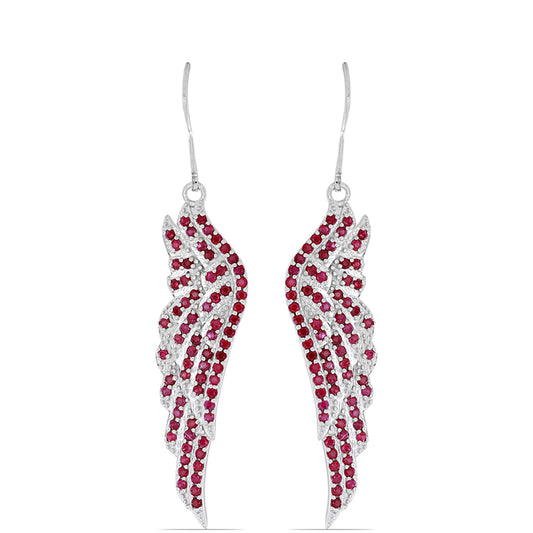 Cercei din Argint 925 ( 9.12 grame ) cu Rubin Malagasy 2.05 Carate