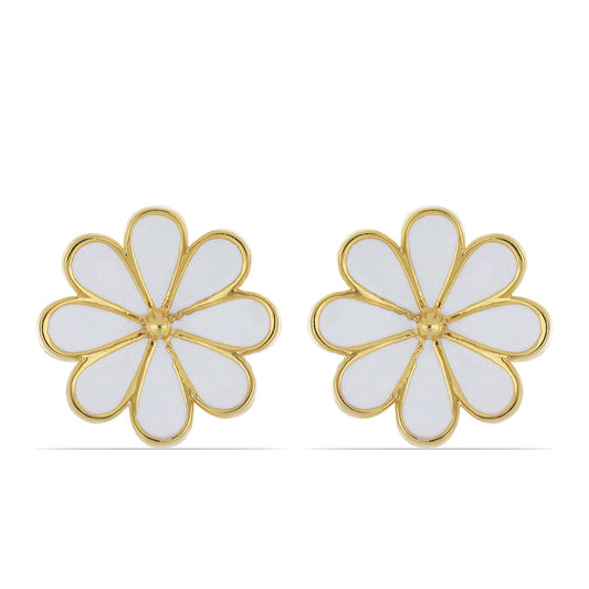 Cercei din Argint 925 Placat cu Aur ( 7.63 grame ) cu Email