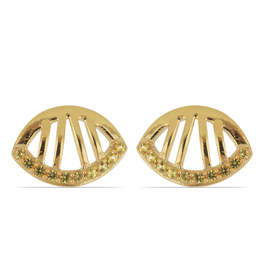 Set din Argint 925 Placat cu Aur ( 5.43 grame ) cu Citrin Ural 0.59 Carate