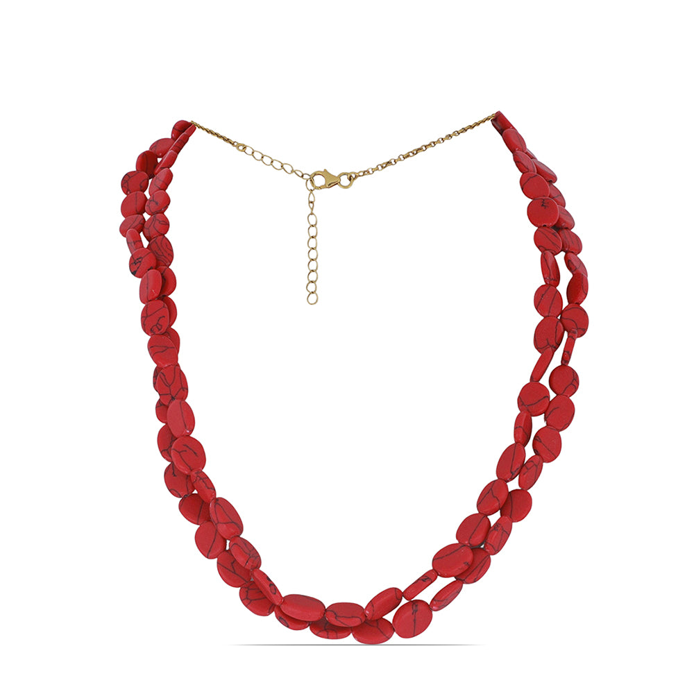 Colier din Argint 925 Placat cu Aur ( 0.95 grame ) cu Turcoaz Mohave 145.61 Carate