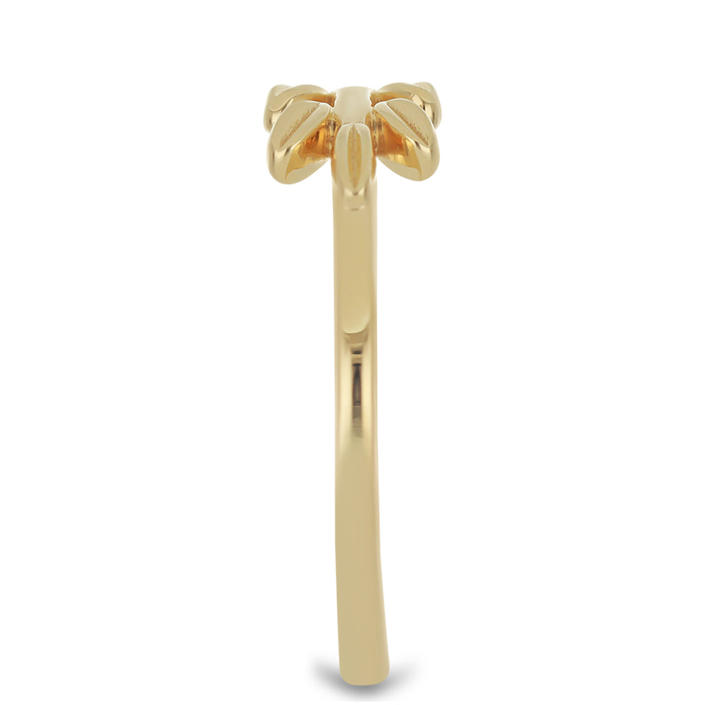 Inel din Argint 925 Placat cu Aur ( 2.47 grame ) cu Diamant Alb 0.07 Carate