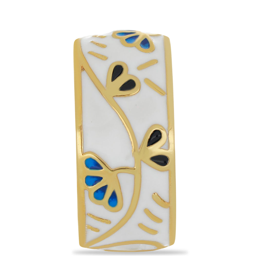 Inel din Argint 925 Placat cu Aur ( 6.68 grame ) cu Email