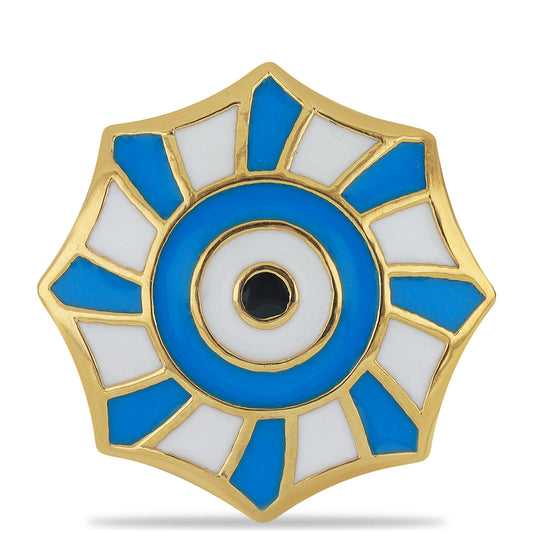 Inel din Argint 925 Placat cu Aur ( 4.94 grame ) cu Email