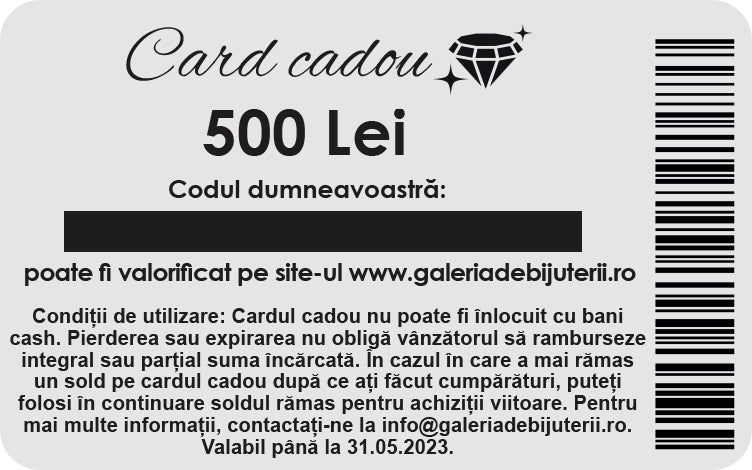 Card Cadou din plastic în plic roșu