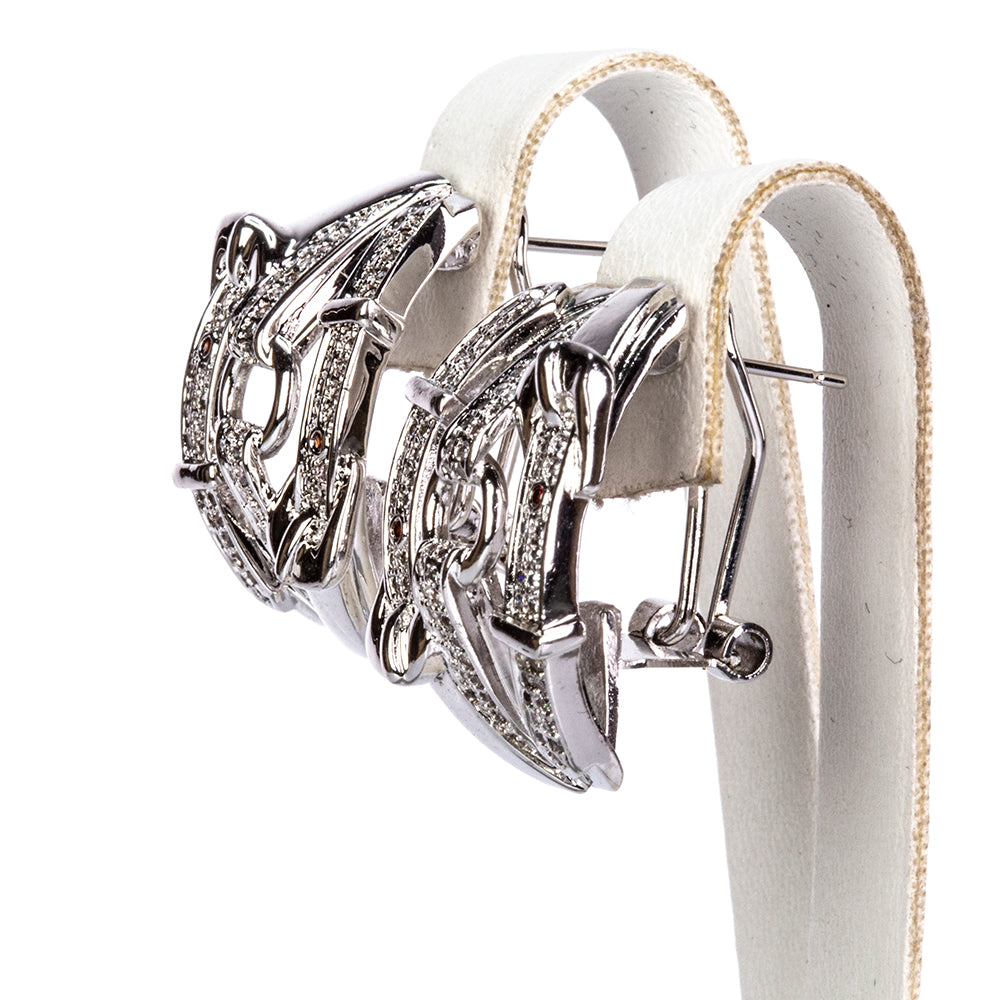 Set din Aliaj Placat cu Aur cu Cristal Alb Emporia® ( Colier+Cercei+Pandantiv )