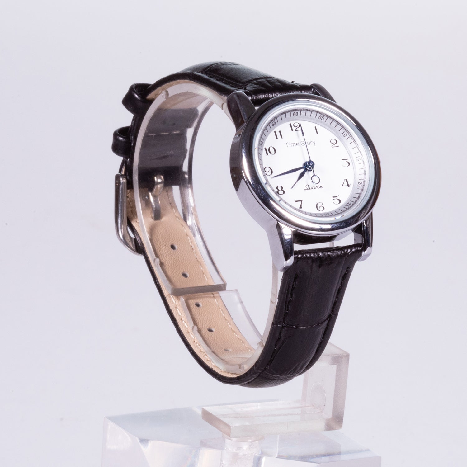 Ceas din Aliaj Placat cu Aur cu Cristal Alb Emporia® 3 