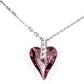 Set din Aliaj Placat cu Aur cu Cristal Violet Emporia® ( Cercei+Pandantiv )