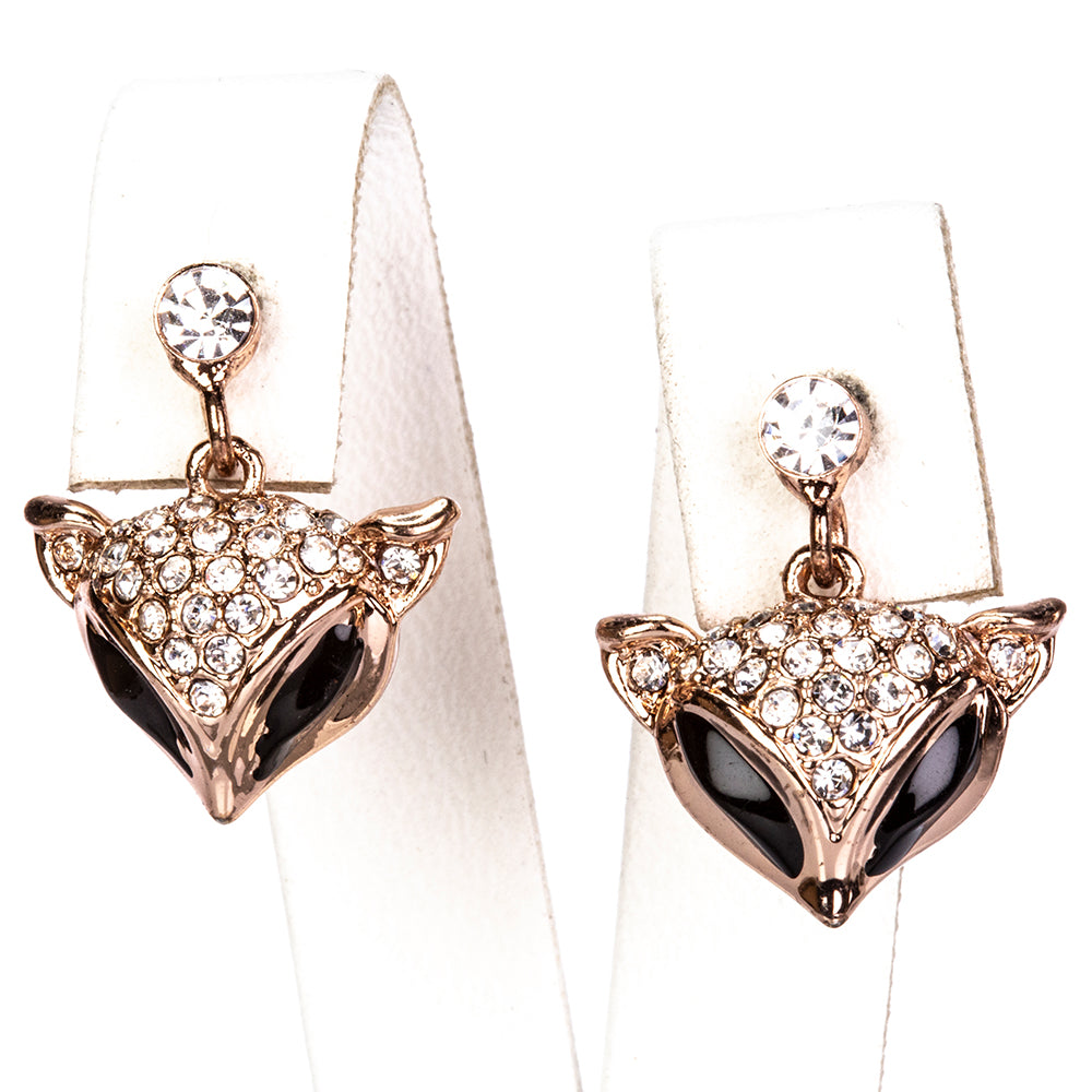 Set din Aliaj Placat cu Aur cu Cristal Alb Emporia® ( Colier+Cercei ) 4 