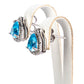 Set din Aliaj Placat cu Aur cu Cristal Albastru Emporia® ( Colier+Cercei+Inel )