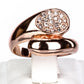 Set din Aliaj Placat cu Aur cu Cristal Alb Emporia® ( Colier+Cercei+Inel )