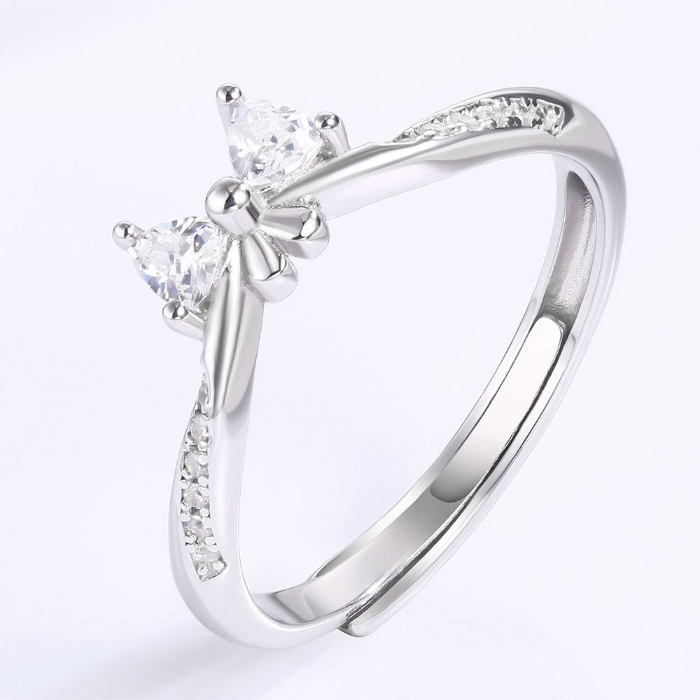 Inel din Aliaj Placat cu Aur ( 10 grame ) cu Cristal Alb Emporia®