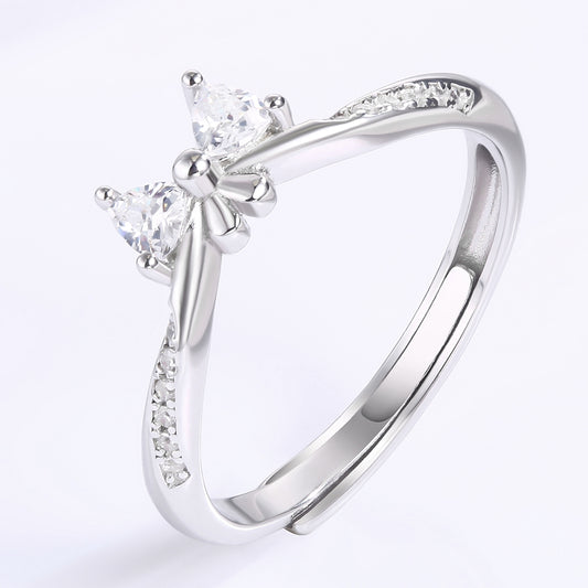 Inel din Aliaj Placat cu Aur ( 10 grame ) cu Cristal Alb Emporia®