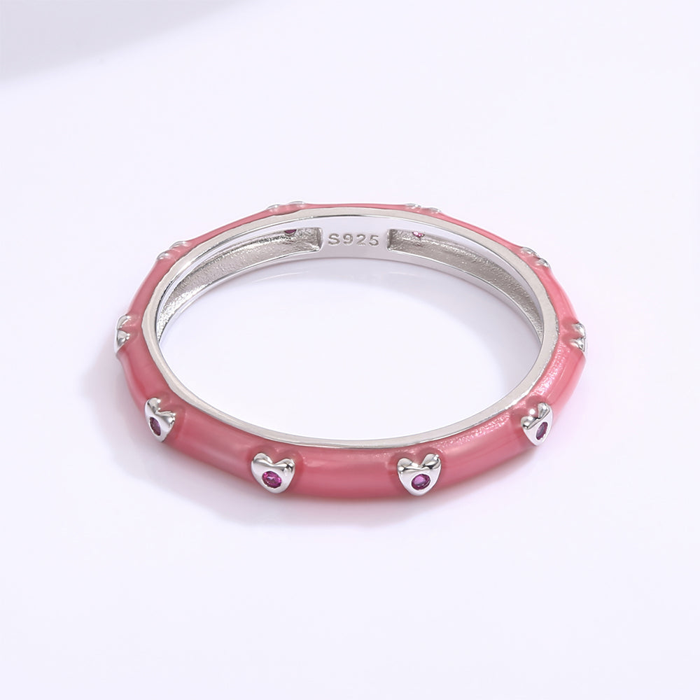 Inel din Aliaj Placat cu Aur ( 10 grame ) cu Cristal Alb Emporia® și Email 1 