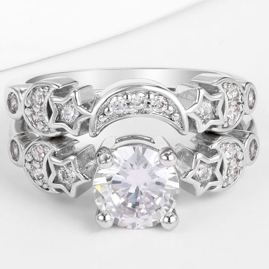 Inel din Aliaj Placat cu Aur ( 10 grame ) cu Cristal Alb Emporia®