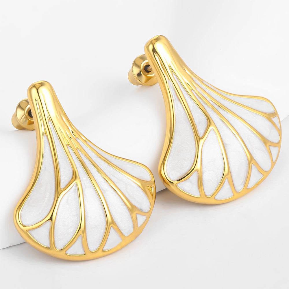 Cercei din Aliaj Placat cu Aur ( 10 grame ) cu Email 1 