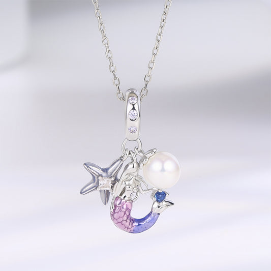 Colier din Aliaj Placat cu Aur ( 10 grame ) cu Perlă de cristal