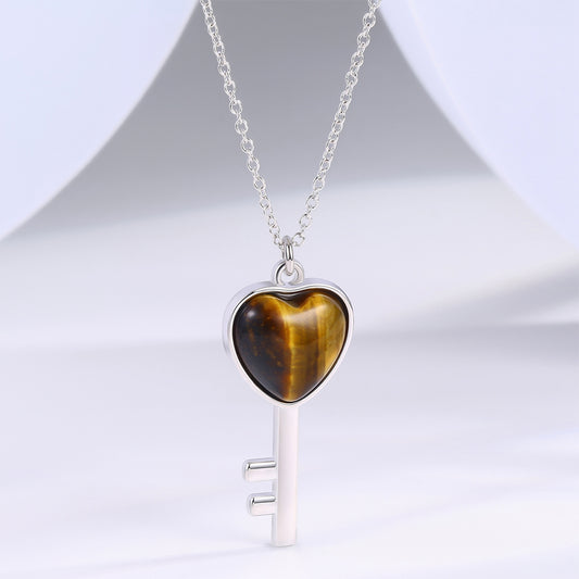 Colier din Aliaj Placat cu Aur ( 10 grame ) cu Cristal Maro Emporia®