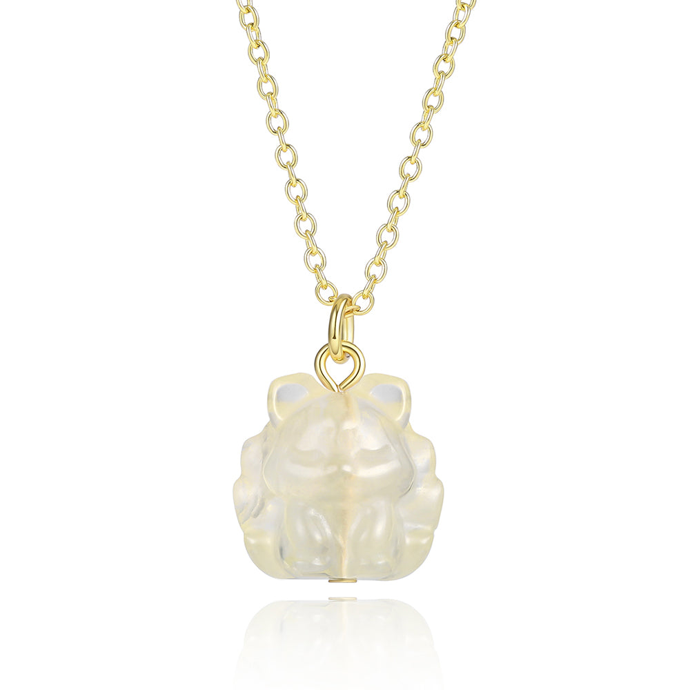 Colier din Aliaj Placat cu Aur ( 10 grame ) cu Cristal Alb Emporia® 1 