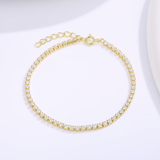 Brățară din Aliaj Placat cu Aur cu Cristal Alb Emporia®