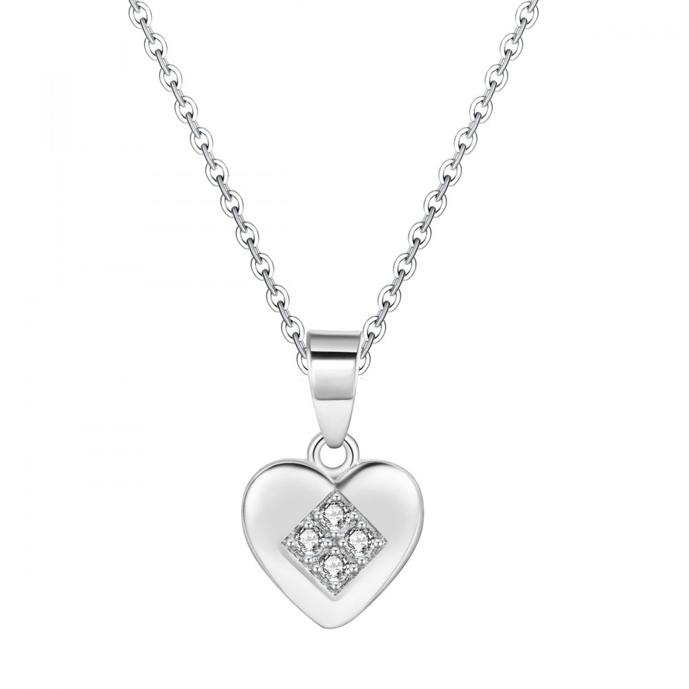 Colier din Aliaj Placat cu Aur cu Cristal Alb Emporia® 1 