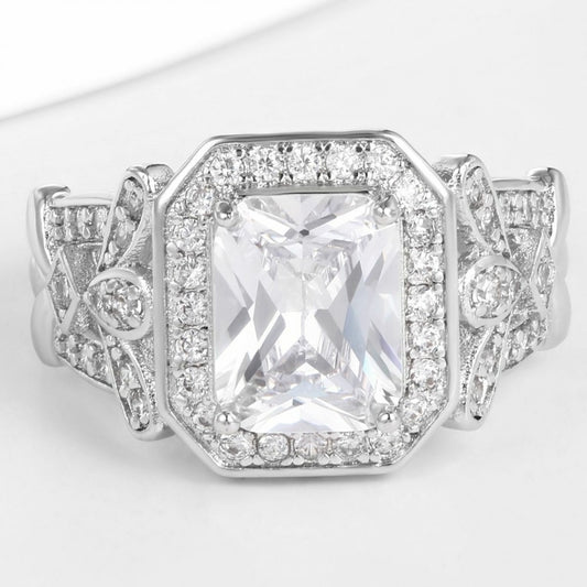 Inel din Aliaj Placat cu Aur cu Cristal Alb Emporia®
