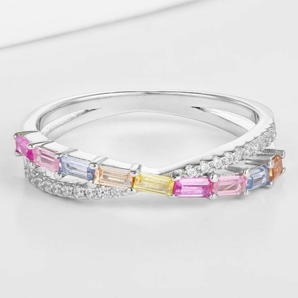 Inel din Aliaj Placat cu Aur cu Cristal Roz Emporia®