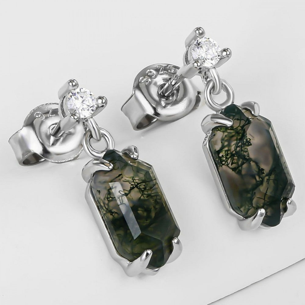 Cercei din Aliaj Placat cu Aur cu Cristal Negru Emporia® 1 