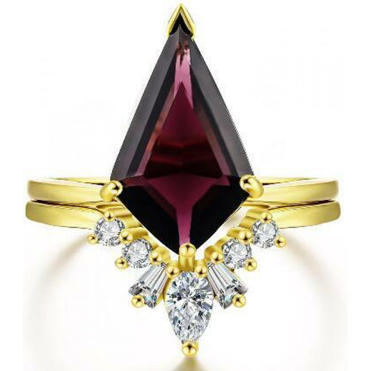 Inel din Aliaj Placat cu Aur cu Cristal Violet Emporia®