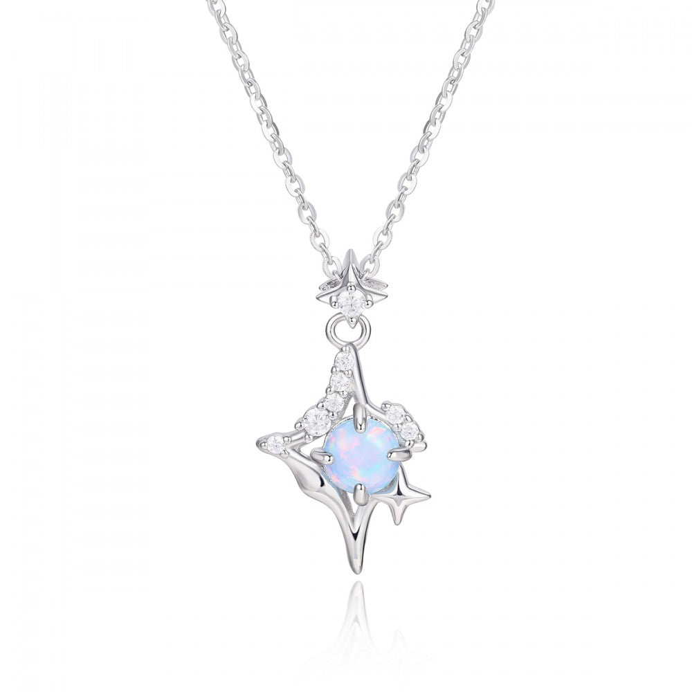 Colier din Aliaj Placat cu Aur cu Cristal Alb Emporia® 1 