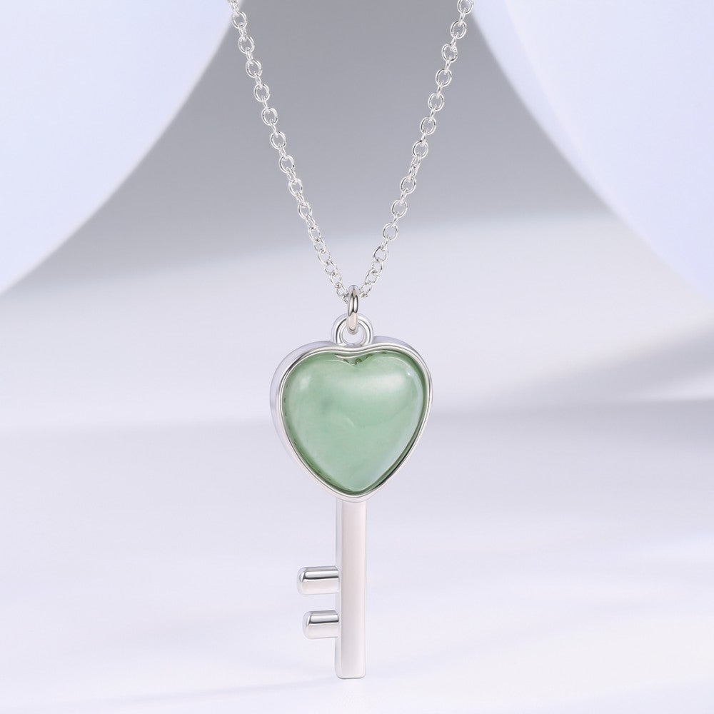 Colier din Aliaj Placat cu Aur cu Cristal Verde Emporia® 1 