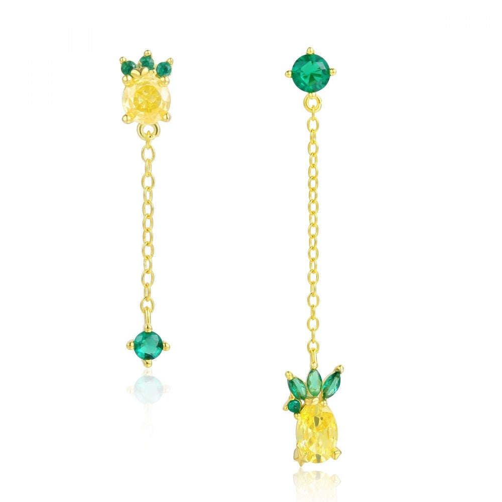 Cercei din Aliaj Placat cu Aur cu Cristal Verde Emporia® 1 