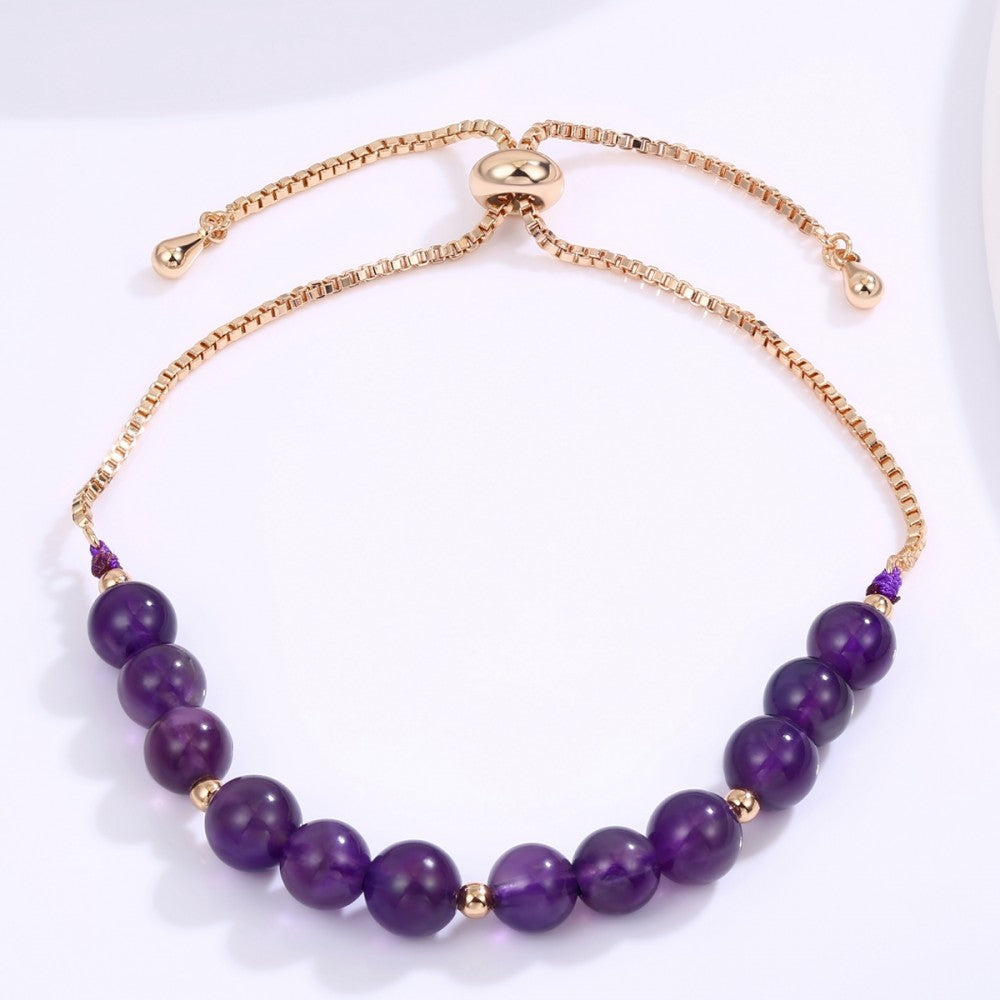 Brățară din Aliaj Placat cu Aur cu Cristal Violet Emporia® 1 