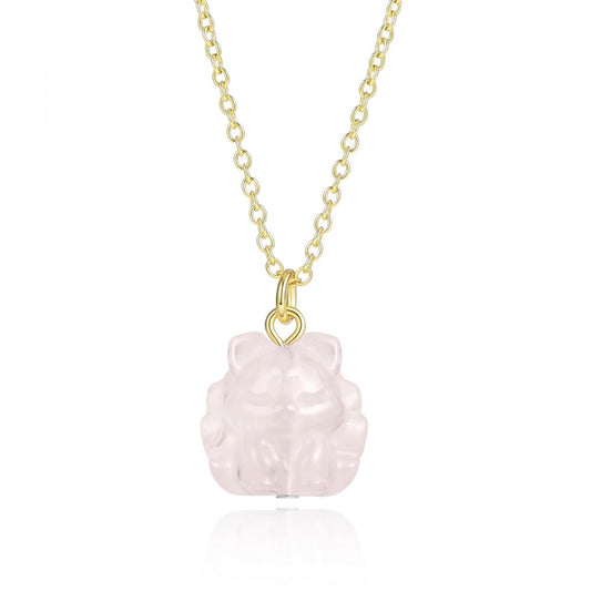 Colier din Aliaj Placat cu Aur cu Cristal Alb Emporia®
